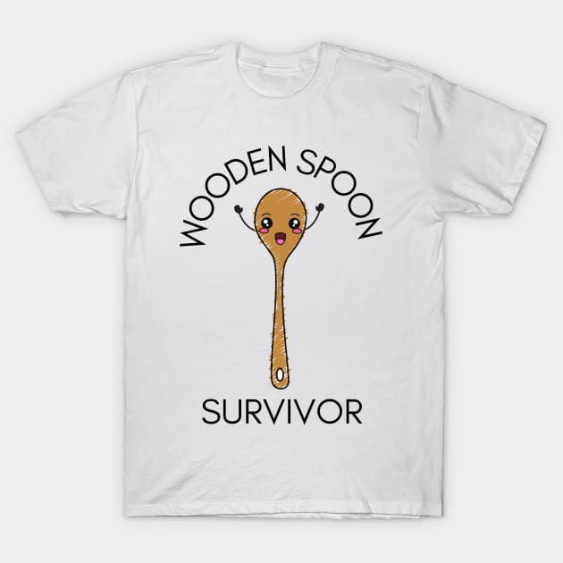 Wooden Spoon Survivor - Kawaii T-Shirt by Yash_Sailani